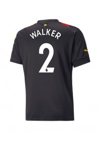 Fotbalové Dres Manchester City Kyle Walker #2 Venkovní Oblečení 2022-23 Krátký Rukáv